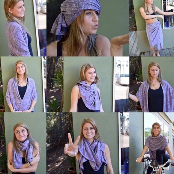 Lululemon Vinyasa Scarf *Rulu Space Dye Camo tender violet/Blk grape EUC - Picture 5 of 11